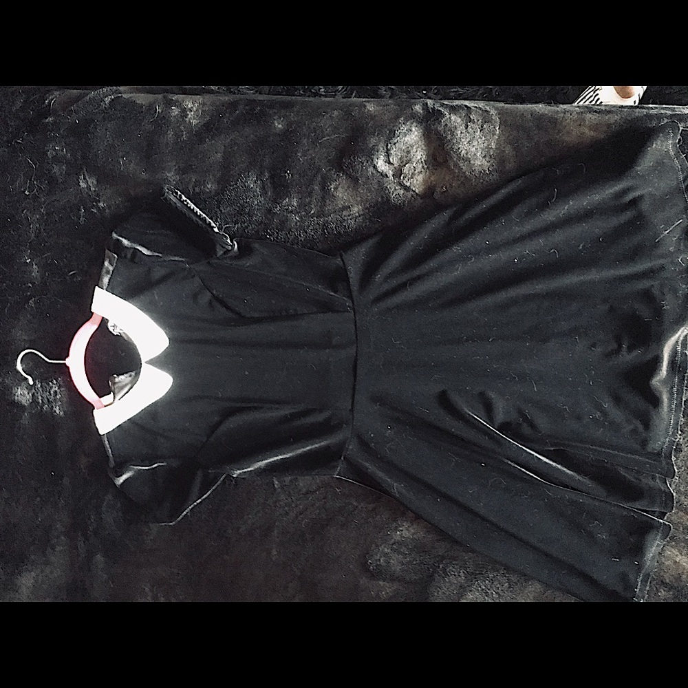 Hot Topic Black Velvet Wednesday Addams Dress S
